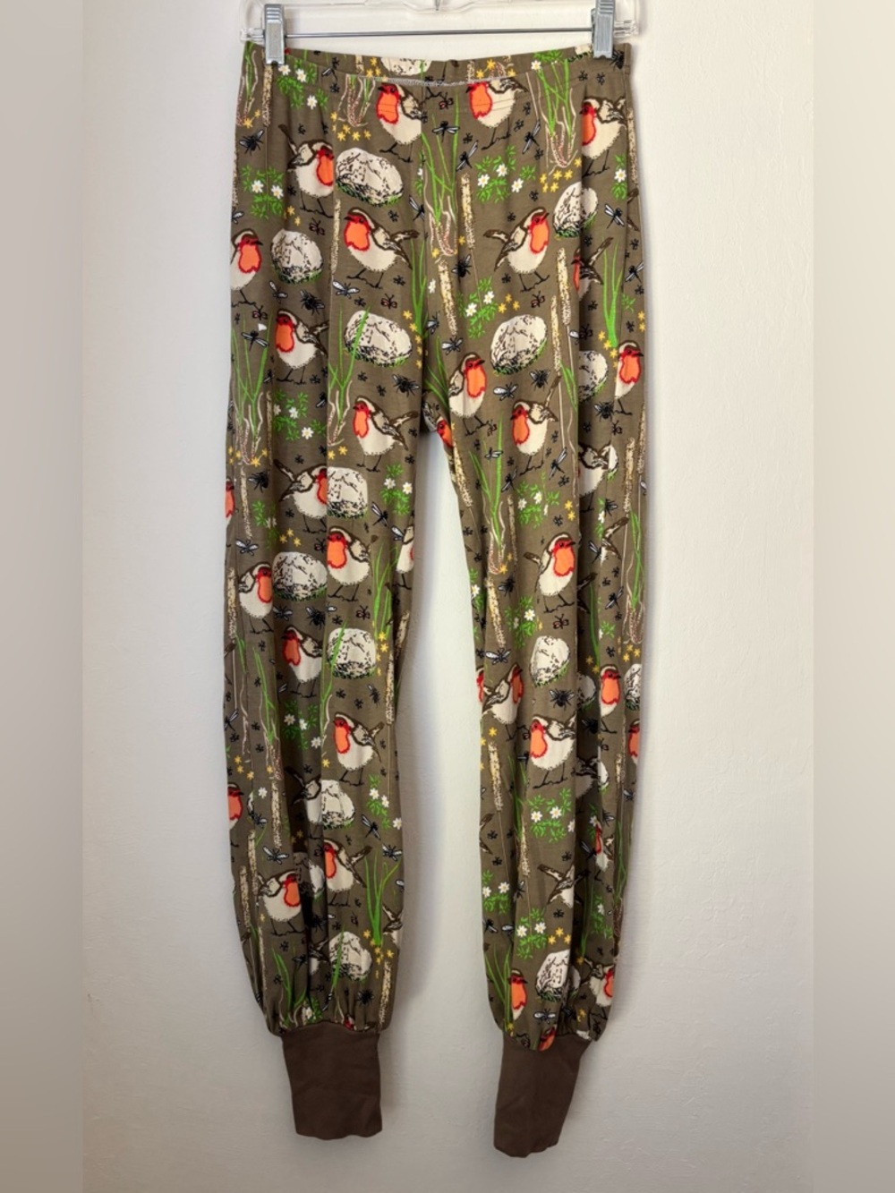 Duns Sweden Baggy Pants Size 158/164 Brown Birds Nature Organic Cotton Lounge